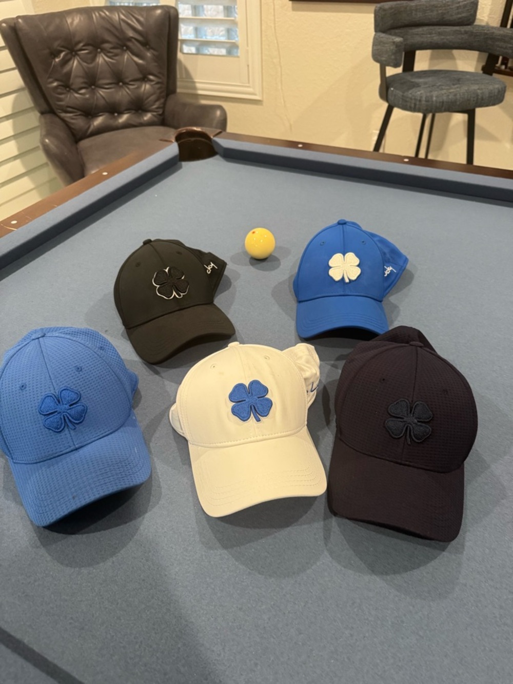5 pack of black clover hats